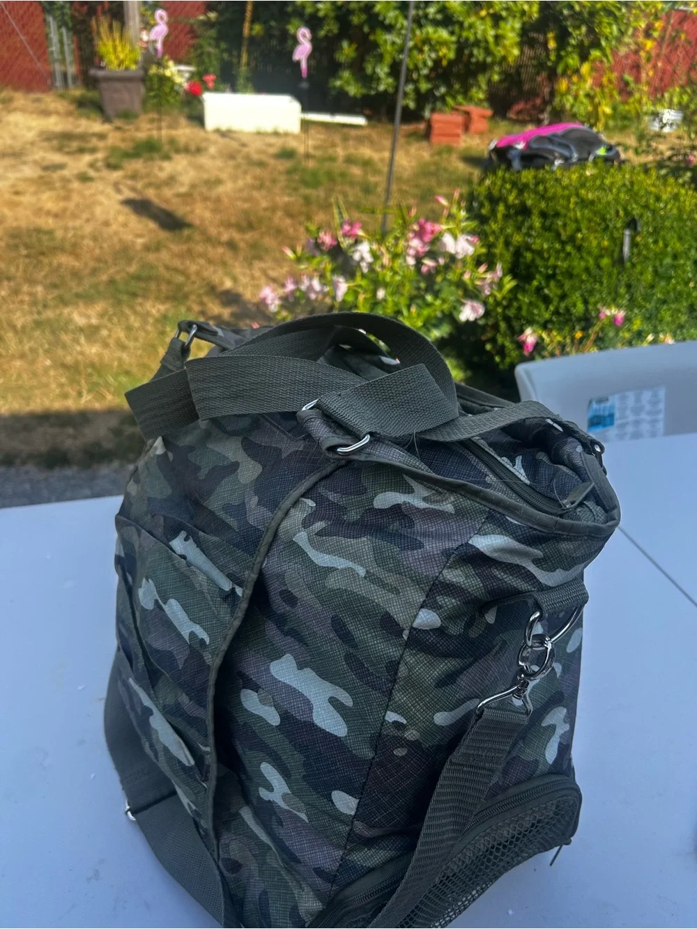 Thirty One All Pro Tote Bag Men's Camouflage with Shoulder Strap Sz 16”X15”X9”